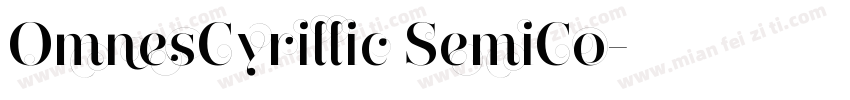 OmnesCyrillic SemiCo字体转换